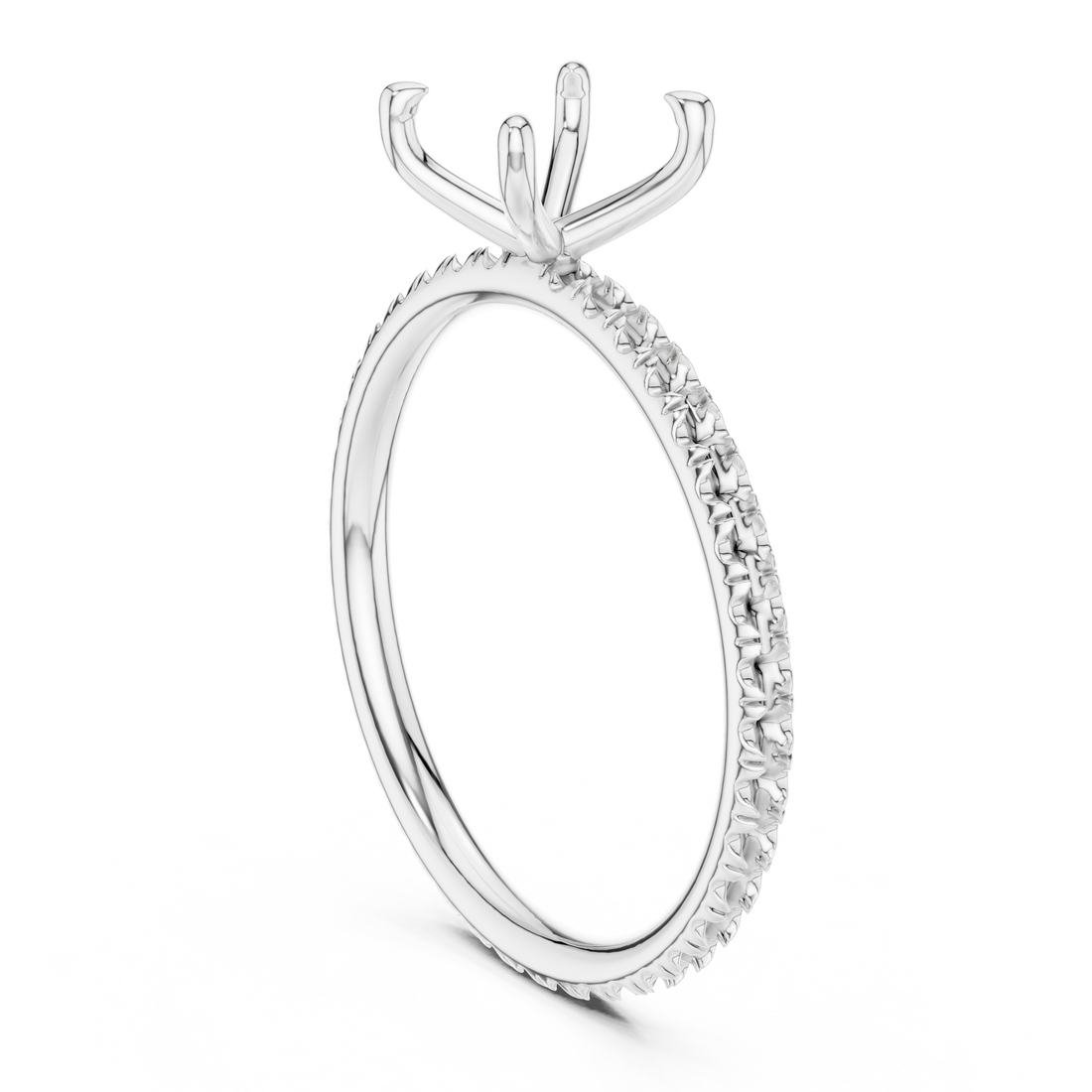 15 PRI - Solitaire Princess Ring - White Gold