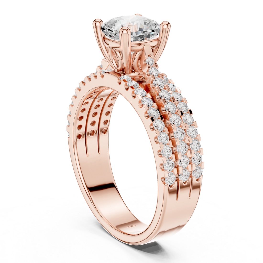 DDLR-528 - Solitaire Cushion Ring - White Gold