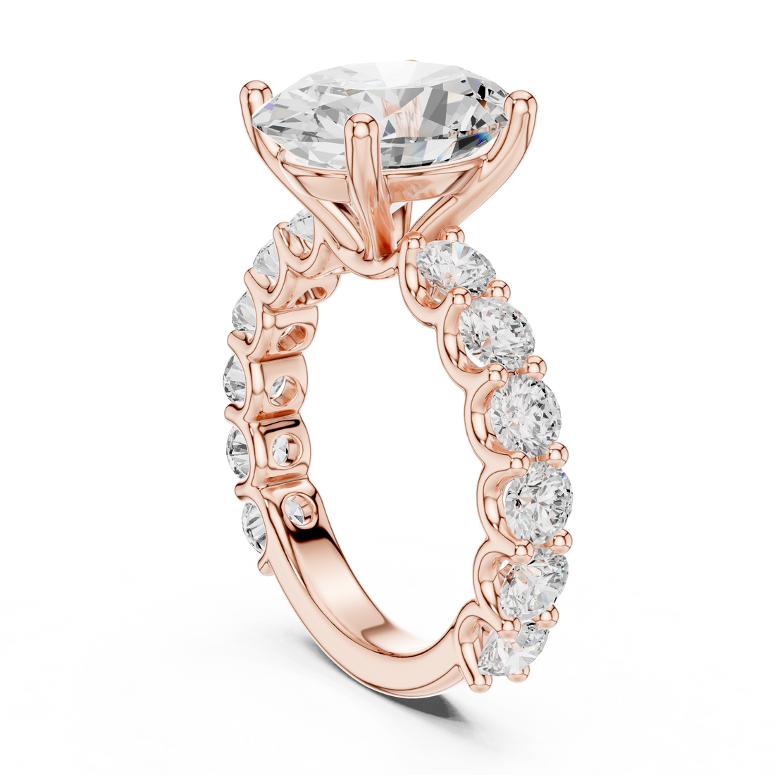 DDLR-087- OV - Solitaire Oval Ring - White Gold