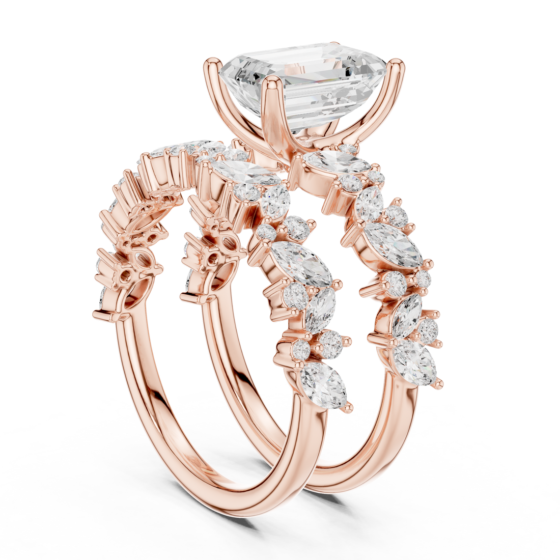 DDLR-443 - Solitaire Emerald Ring - White Gold