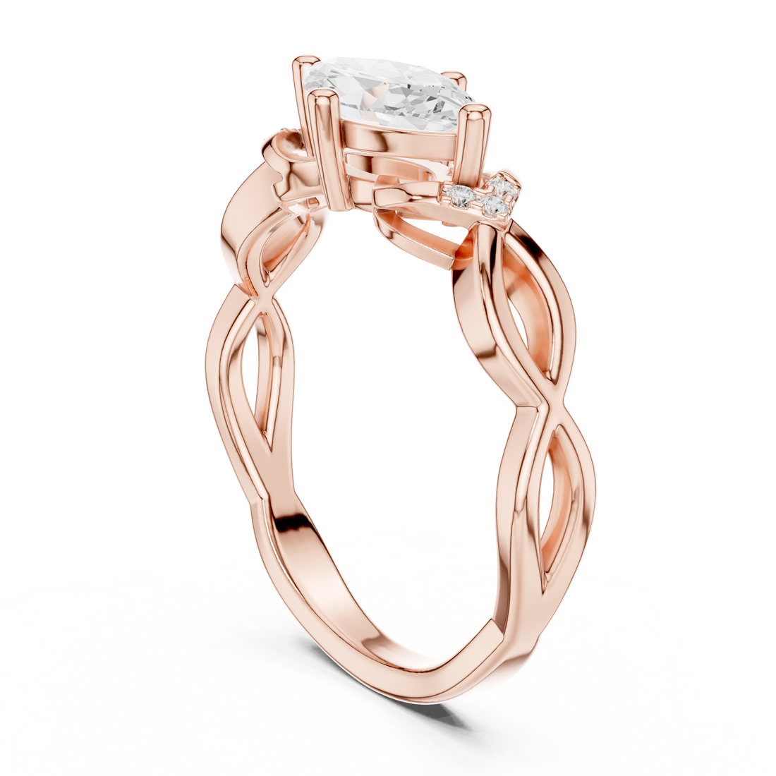 DDLR-510 - Solitaire Marquise Ring - White Gold