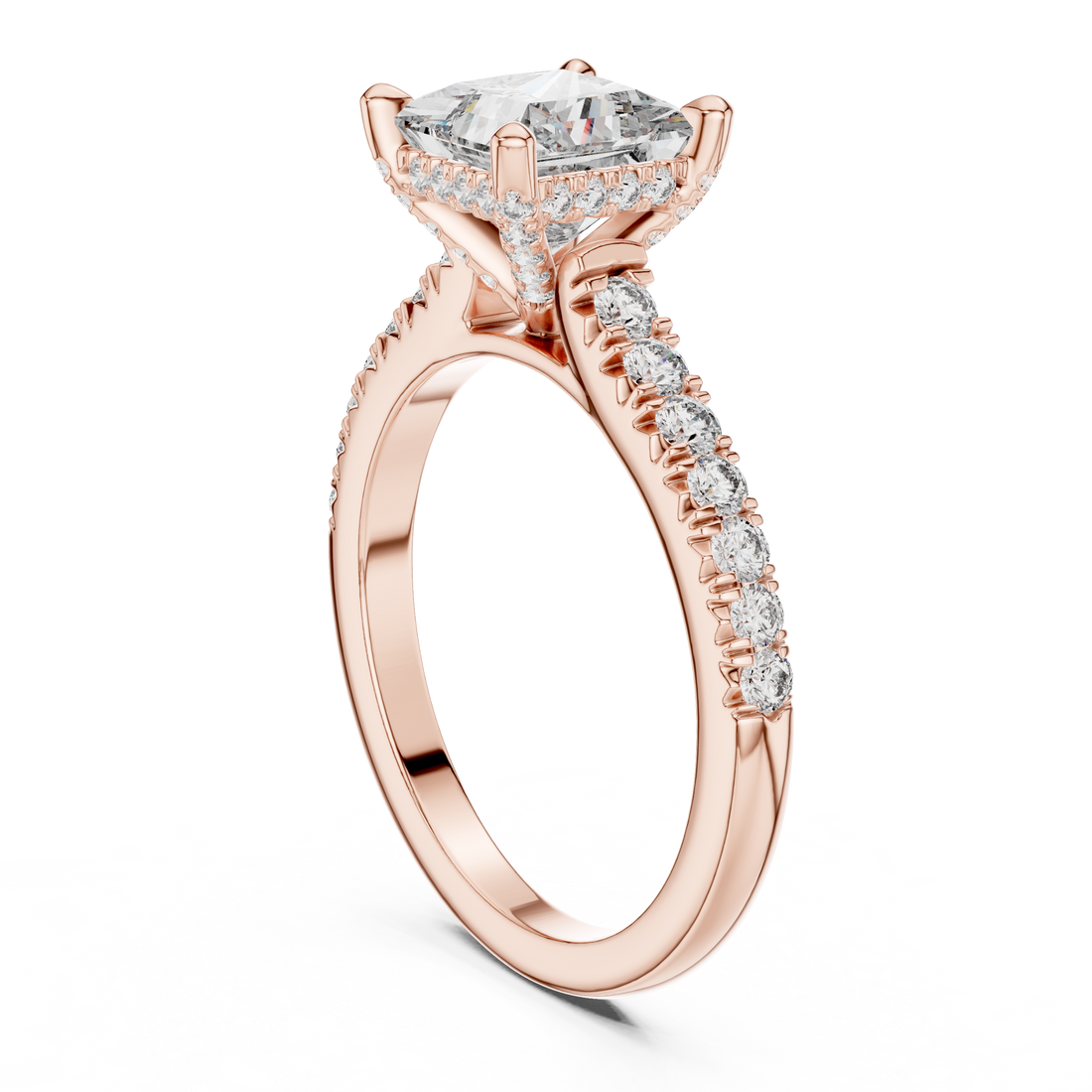 DDLR-174 - Solitaire Princess Ring - White Gold