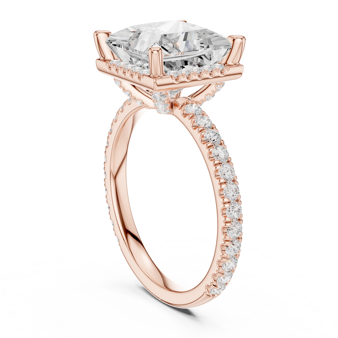 DDLR-172-PR - Solitaire Princess Ring - White Gold