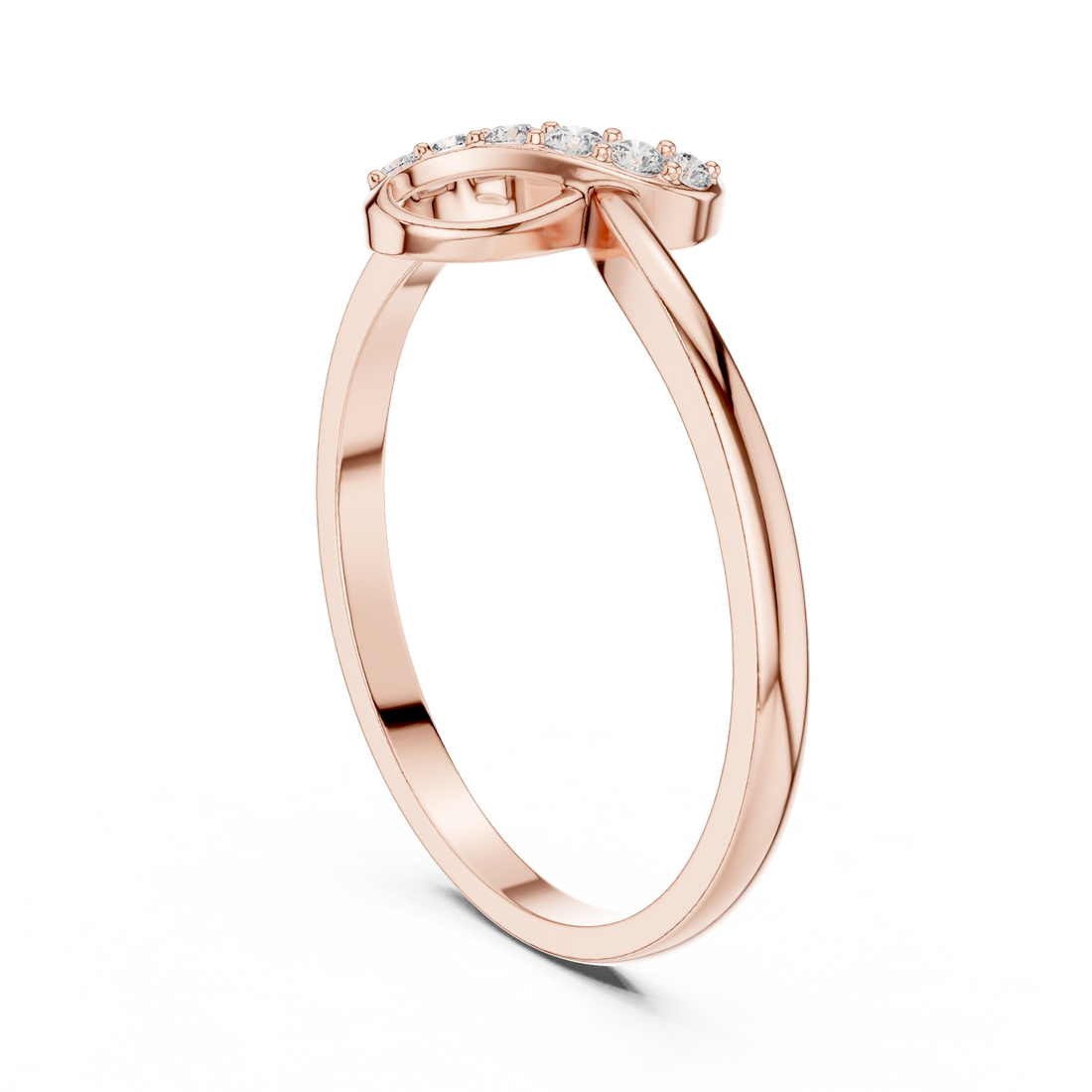 1 (182) - Fashion Round Ring - White Gold