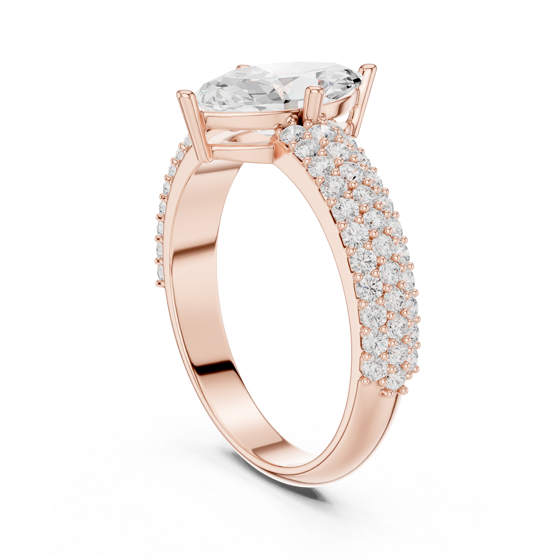 DDLR-1103 - Solitaire Marquise Ring - White Gold