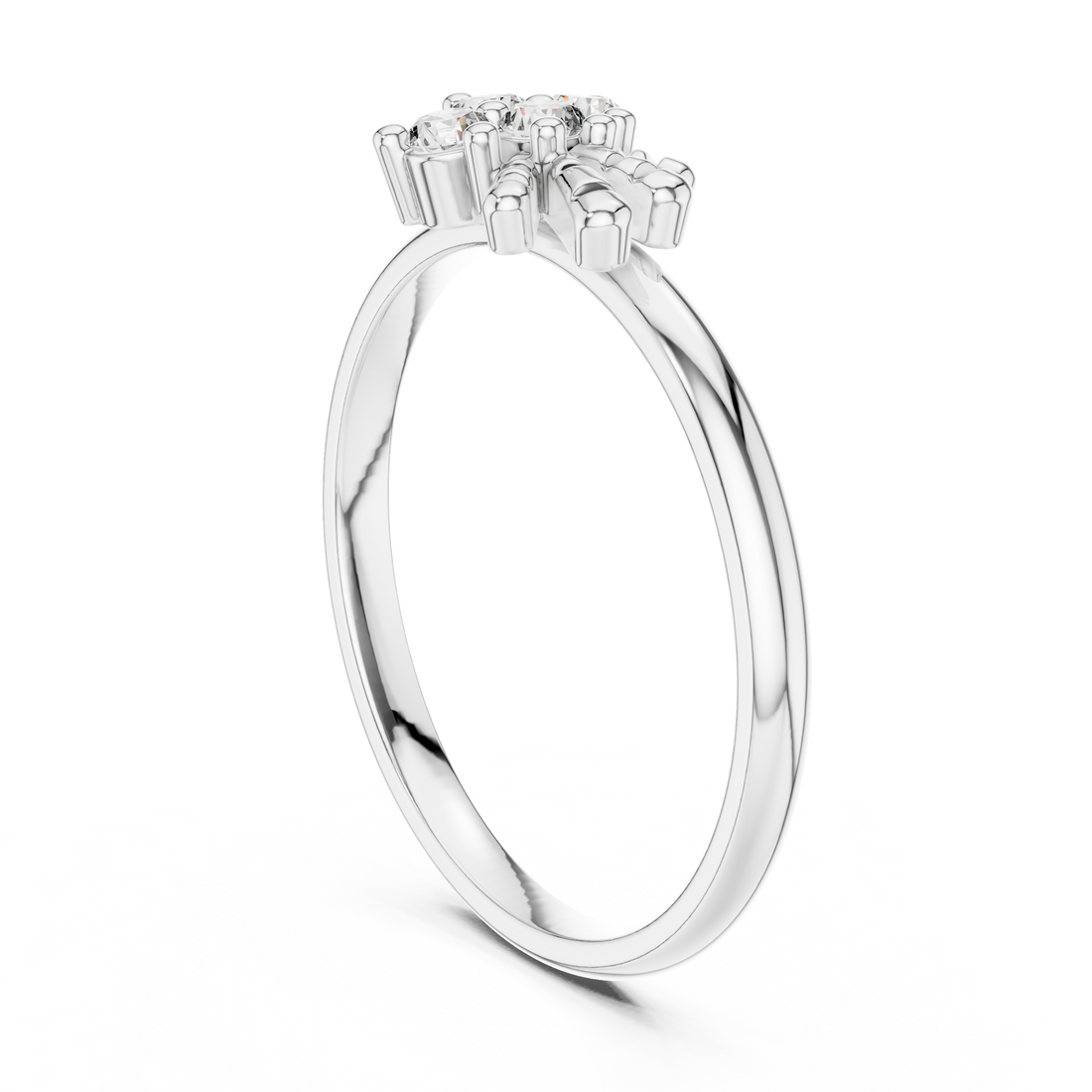 LR-01 (91) - Fashion Round Ring - White Gold