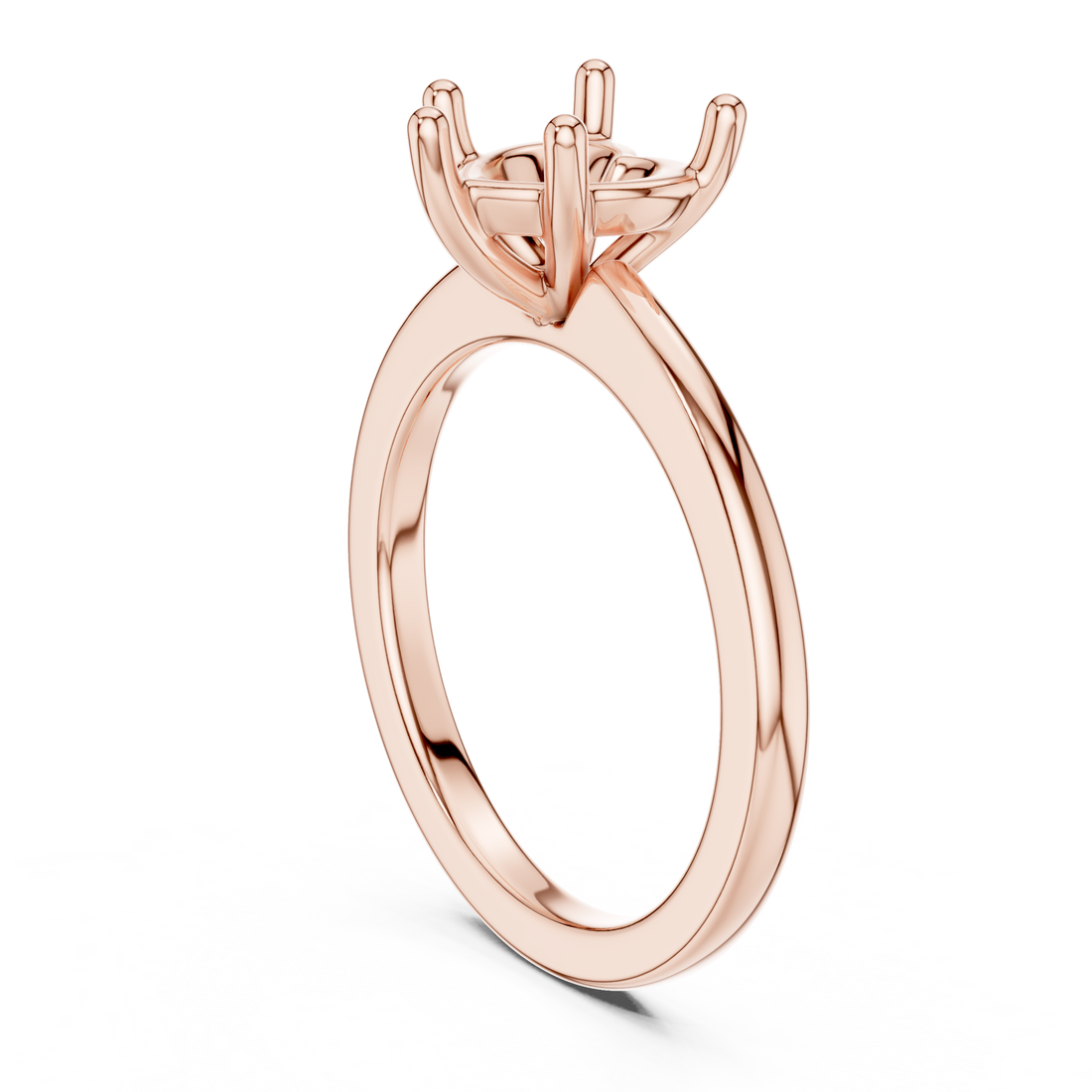 DDLR-032-HR - Solitaire Heart Ring - White Gold