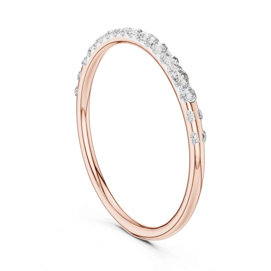 12#10057@L - Eternity Round Ring - White Gold