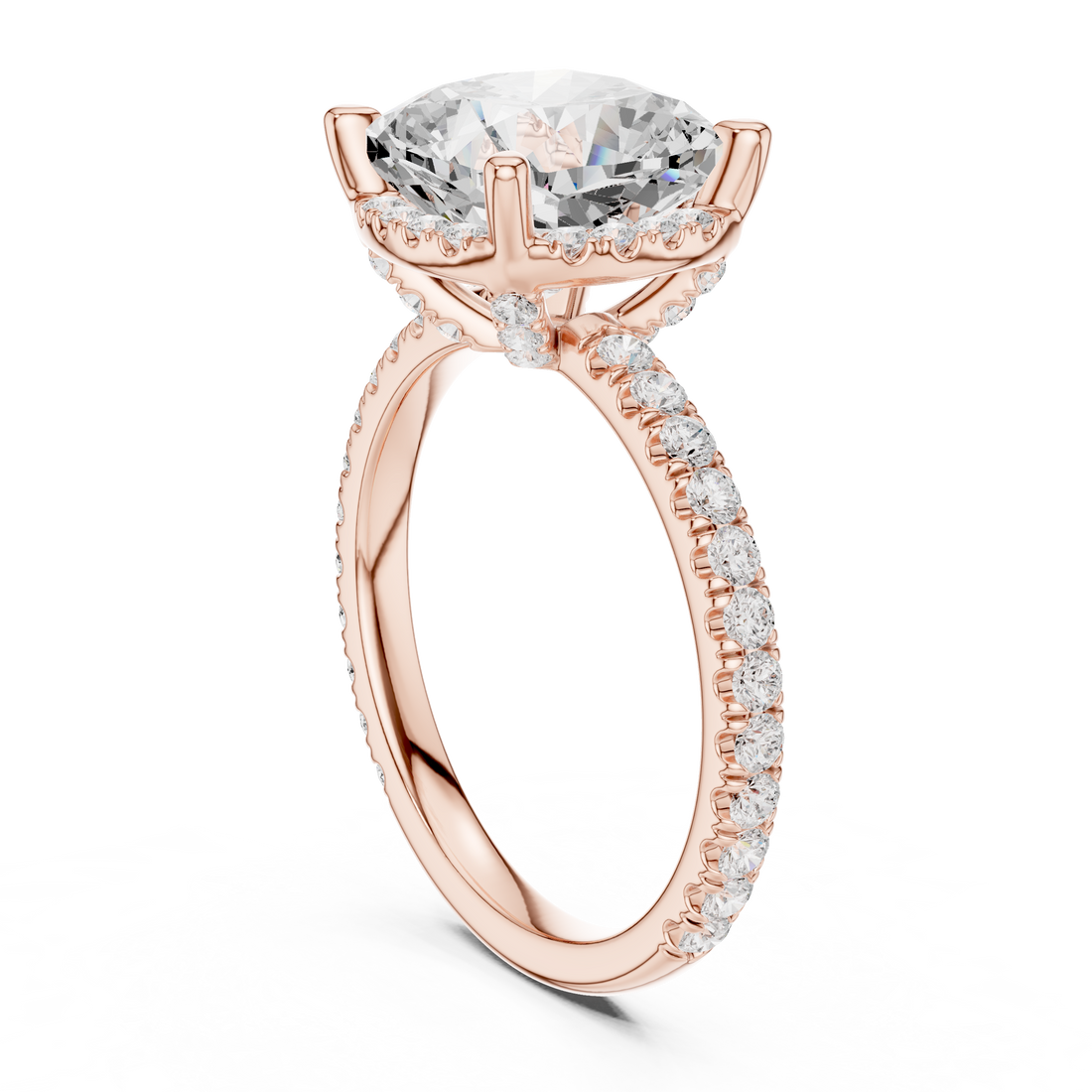 DDLR-172-CU - Solitaire Cushion Ring - White Gold