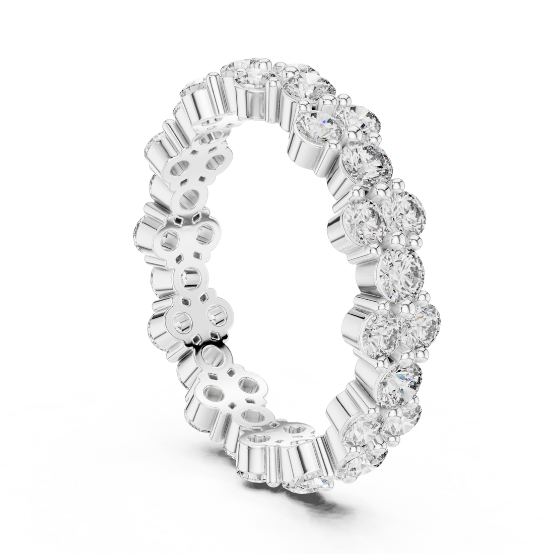 DDLR-210 - Eternity Round Ring - White Gold