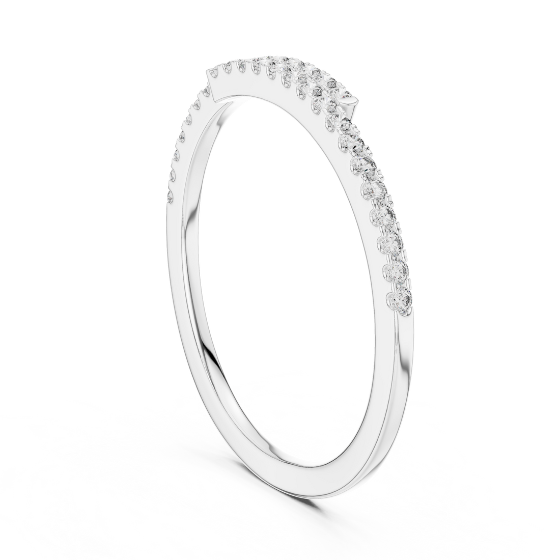 12#10012@L - Eternity Round Ring - White Gold