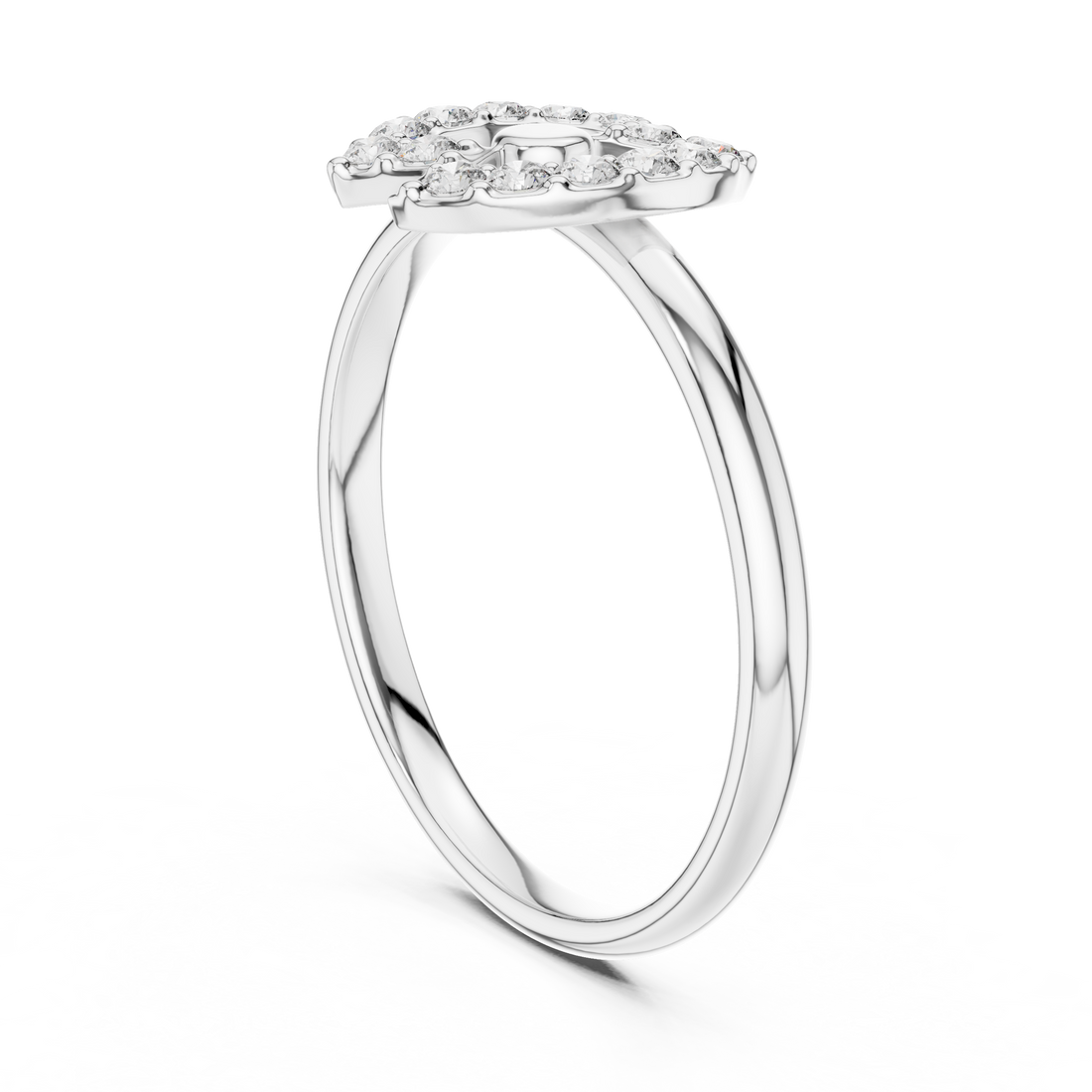 1 (356) - Fashion None Ring - White Gold
