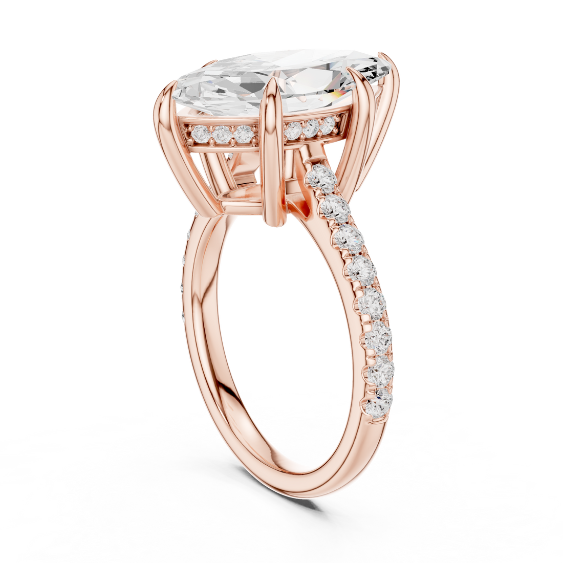 DDLR-1026 - Solitaire Marquise Ring - White Gold