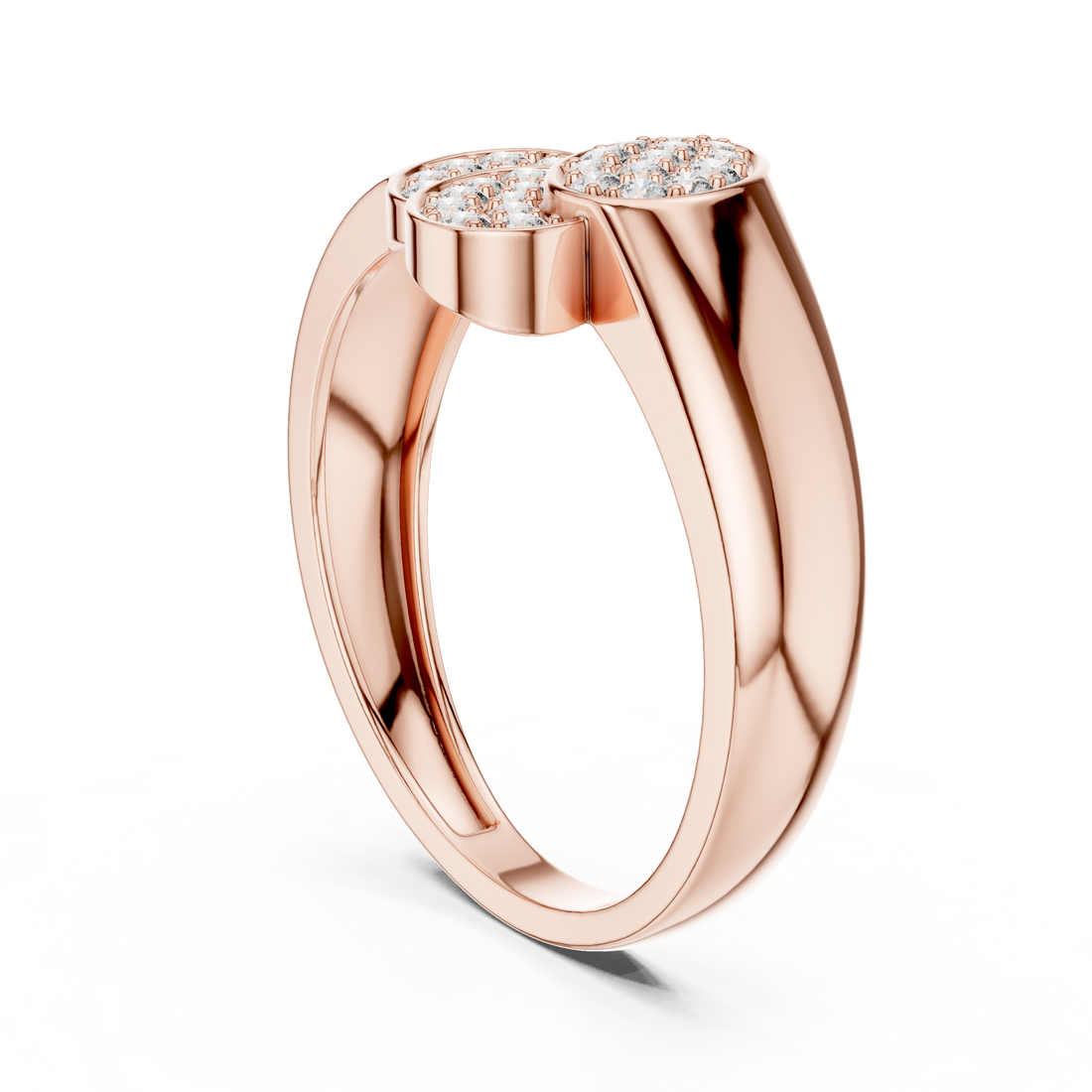 LR-01 (47) - Bypass Round Ring - White Gold