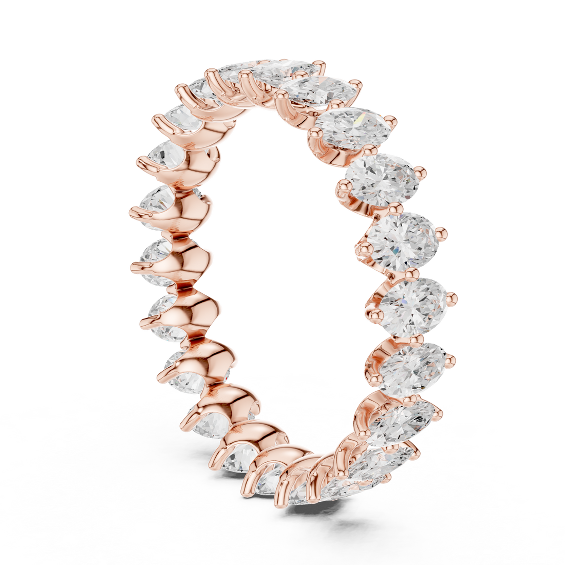 DDLR-374 - Eternity Oval Ring - White Gold