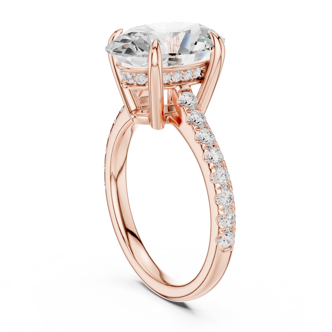 DDLR-1027 - Solitaire Oval Ring - White Gold