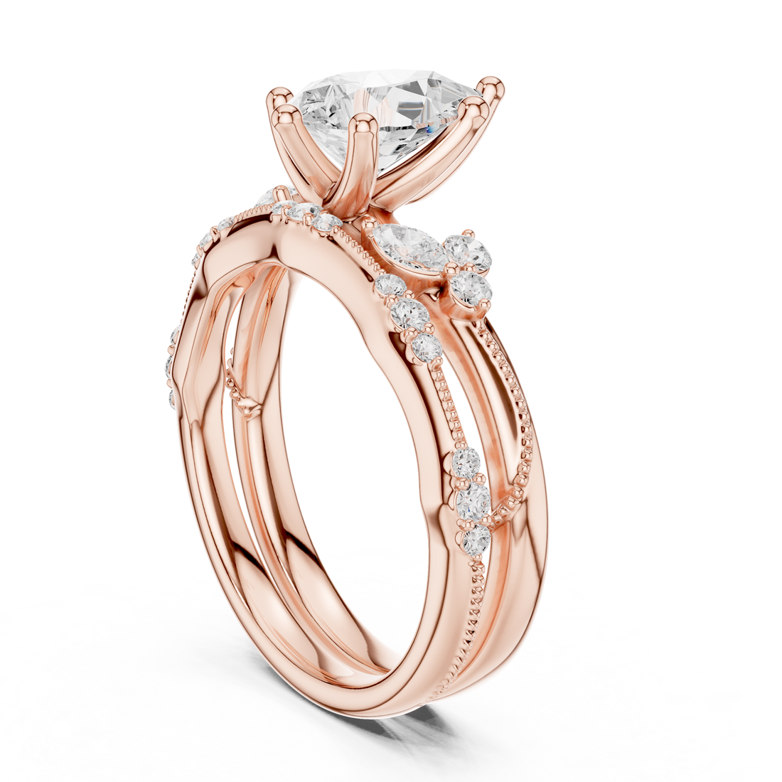 DDLR - 299 - PEAR - Solitaire Pear Ring - White Gold