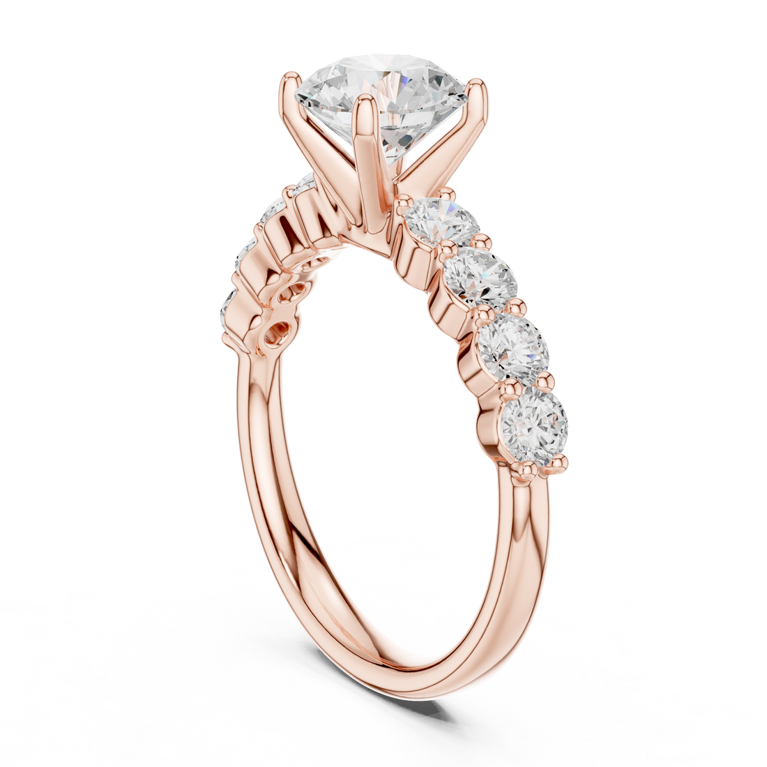 DDLR-642 - Solitaire Round Ring - White Gold