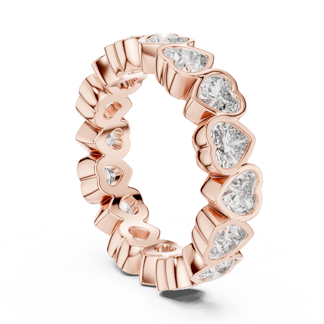 DDLR-218 - Eternity Heart Ring - White Gold