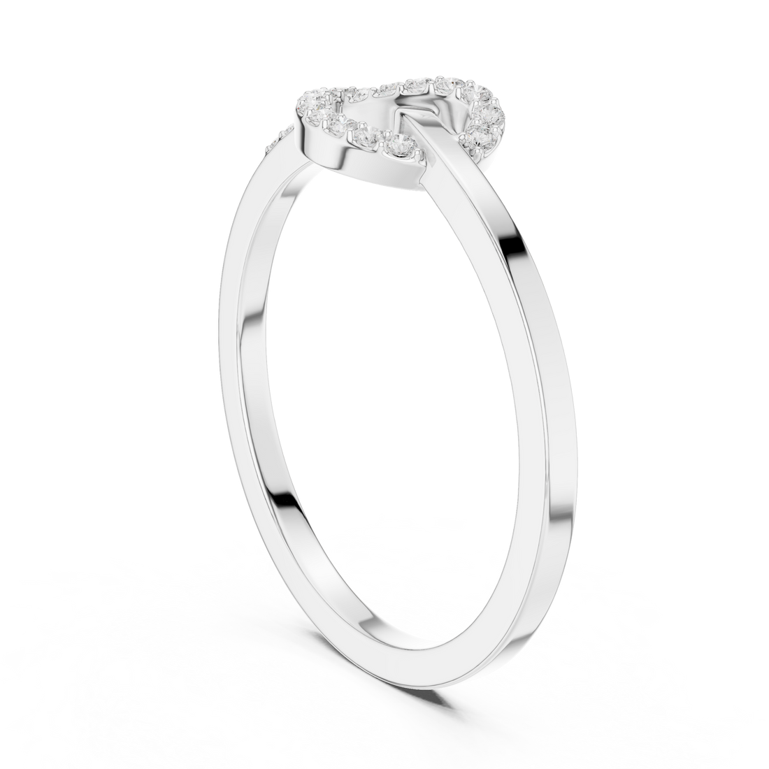 SBWR(5) - Fashion Round Ring - White Gold