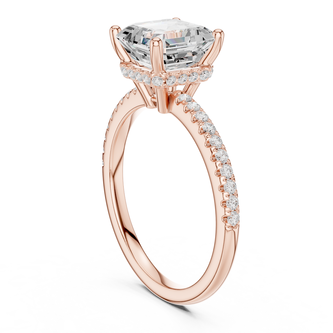DDLR-177 - AC - Solitaire Asscher Ring - White Gold
