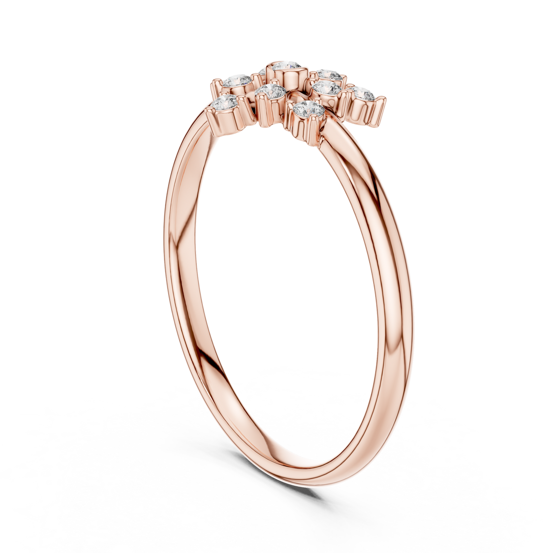 1 (378) - Fashion Round Ring - White Gold