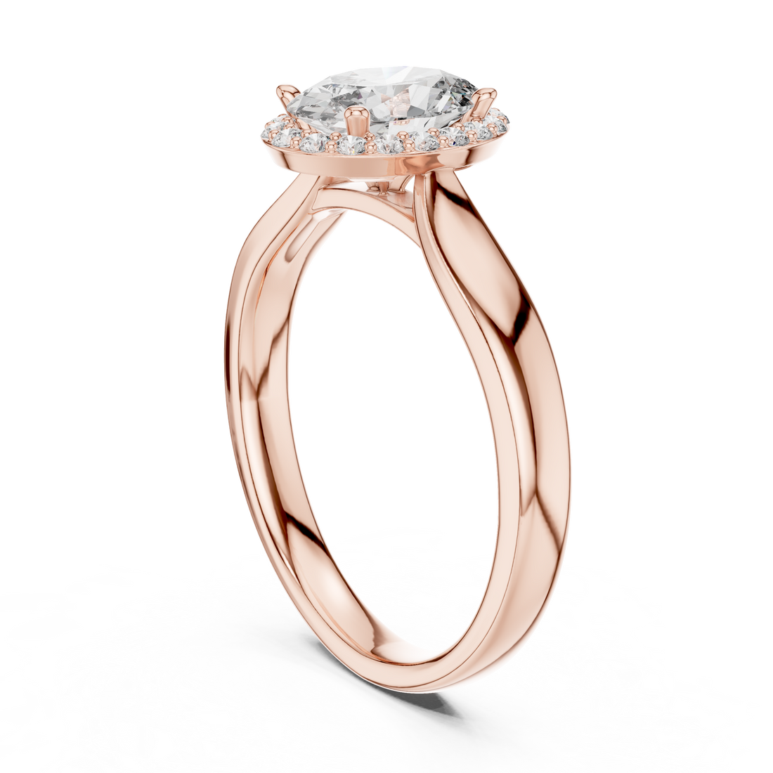 00001L (47) - Fashion Oval Ring - White Gold