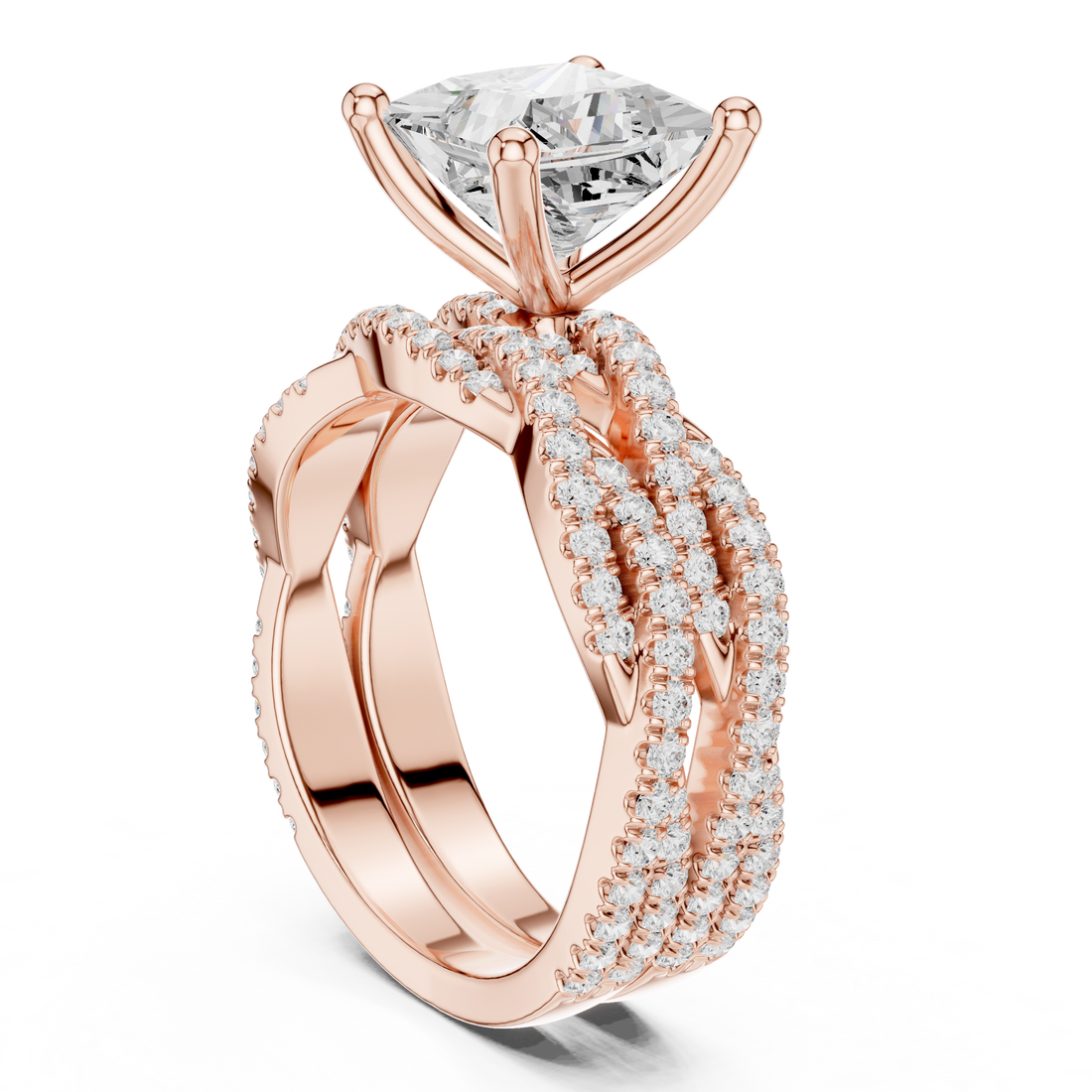 Fashion Ring - Princess | DDLR-300-PR - White Gold