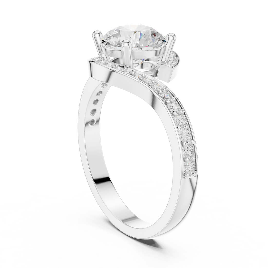 Fashion Ring - Round | DDLR-803 - White Gold