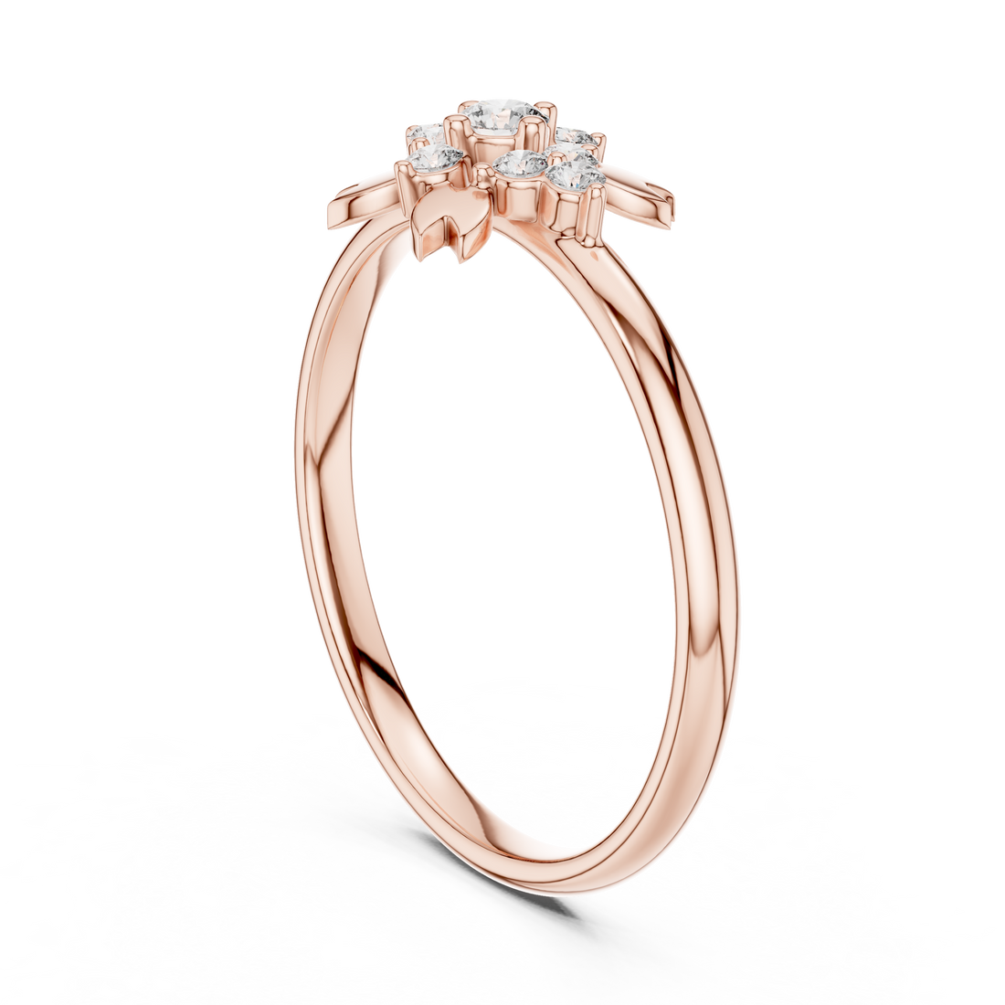 1 (347) - Fashion Round Ring - White Gold