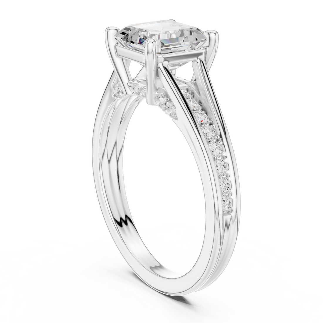Fashion Ring - Asscher | DDLR-253 - R00844-AC - White Gold