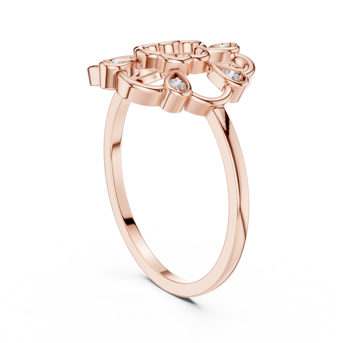DR-6200 - Fashion None Ring - White Gold