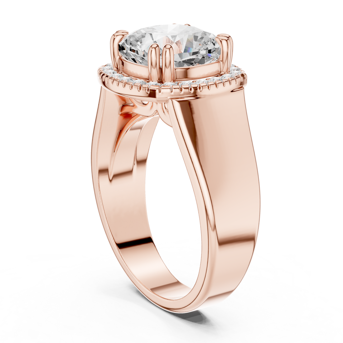 DDLR-362 - Halo Cushion Ring - White Gold