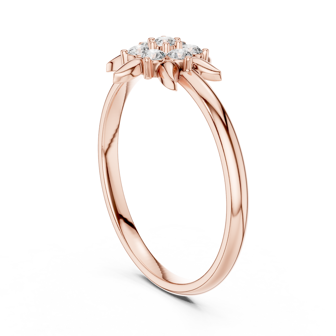 1 (442) - Fashion Round Ring - White Gold
