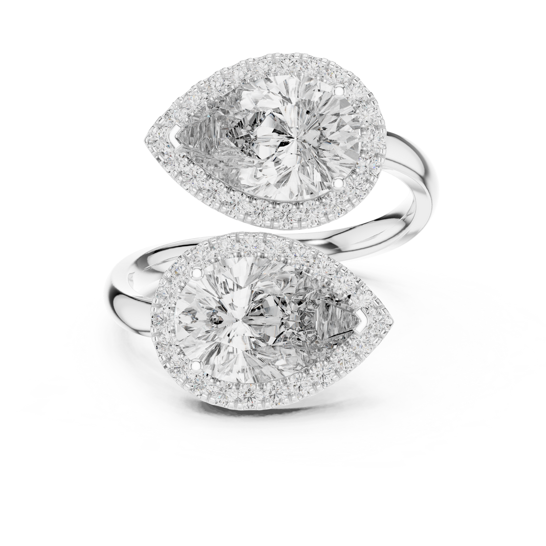 Bypass Ring - Pear | 9#10020L_10 - Rose Gold