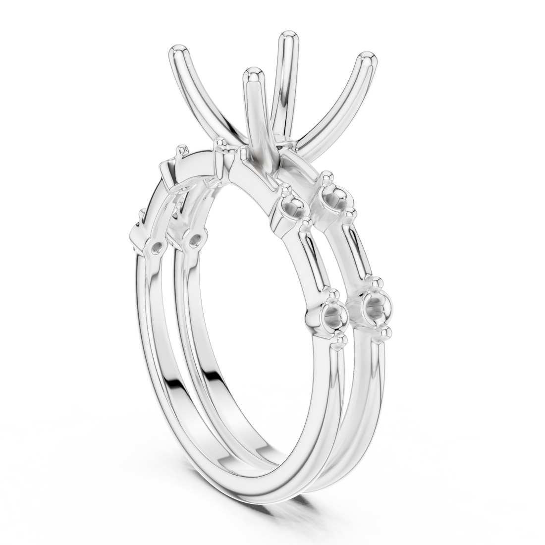 DDLR - 441 - PR - Solitaire Princess Ring - White Gold