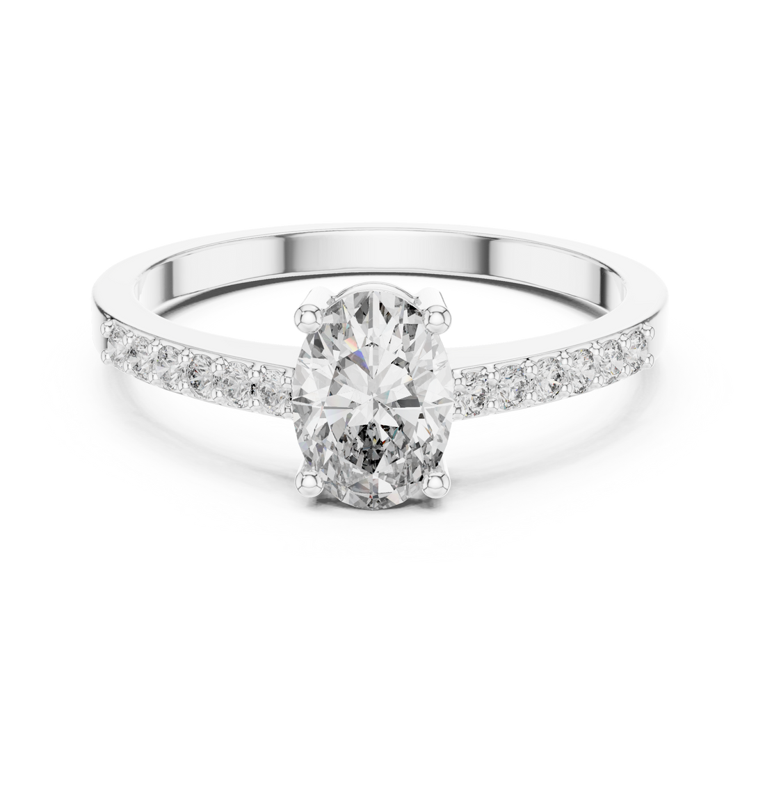 Solitaire Ring - Oval | ALR-114 - Rose Gold