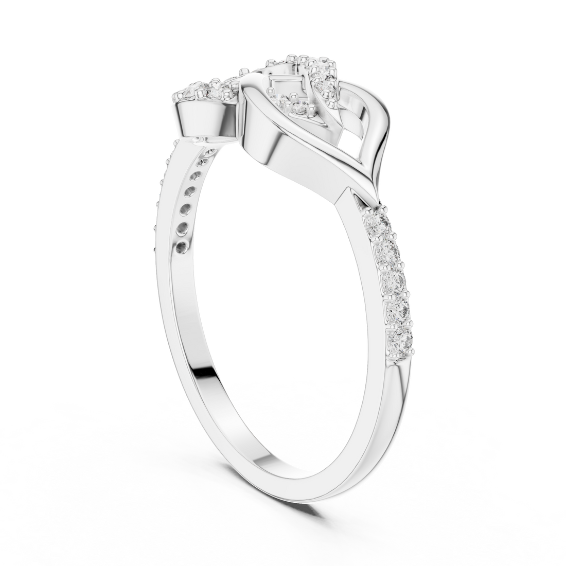 LR-01 (54) - Fashion None Ring - White Gold