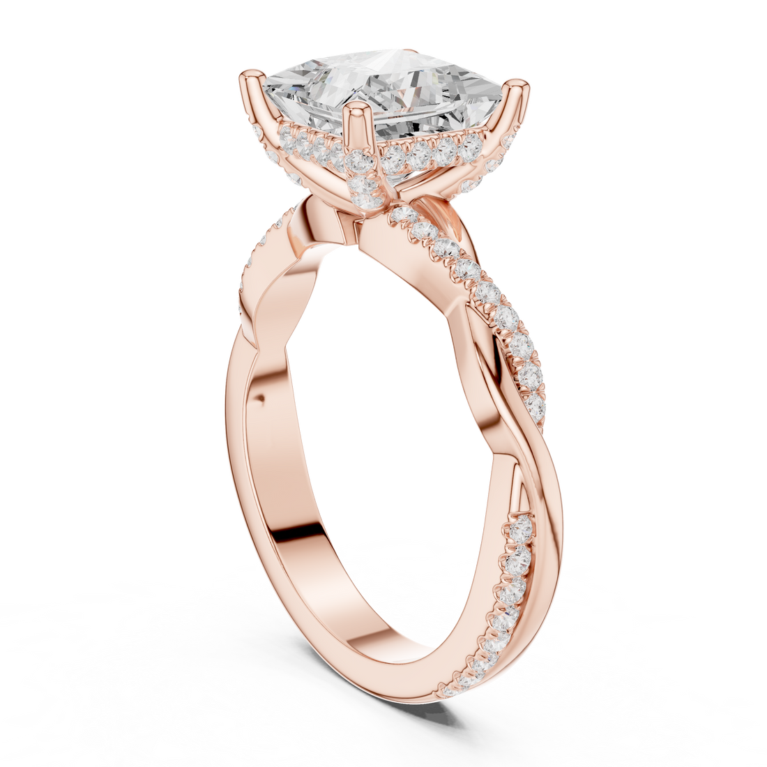 DDLR-883 - Solitaire Princess Ring - White Gold