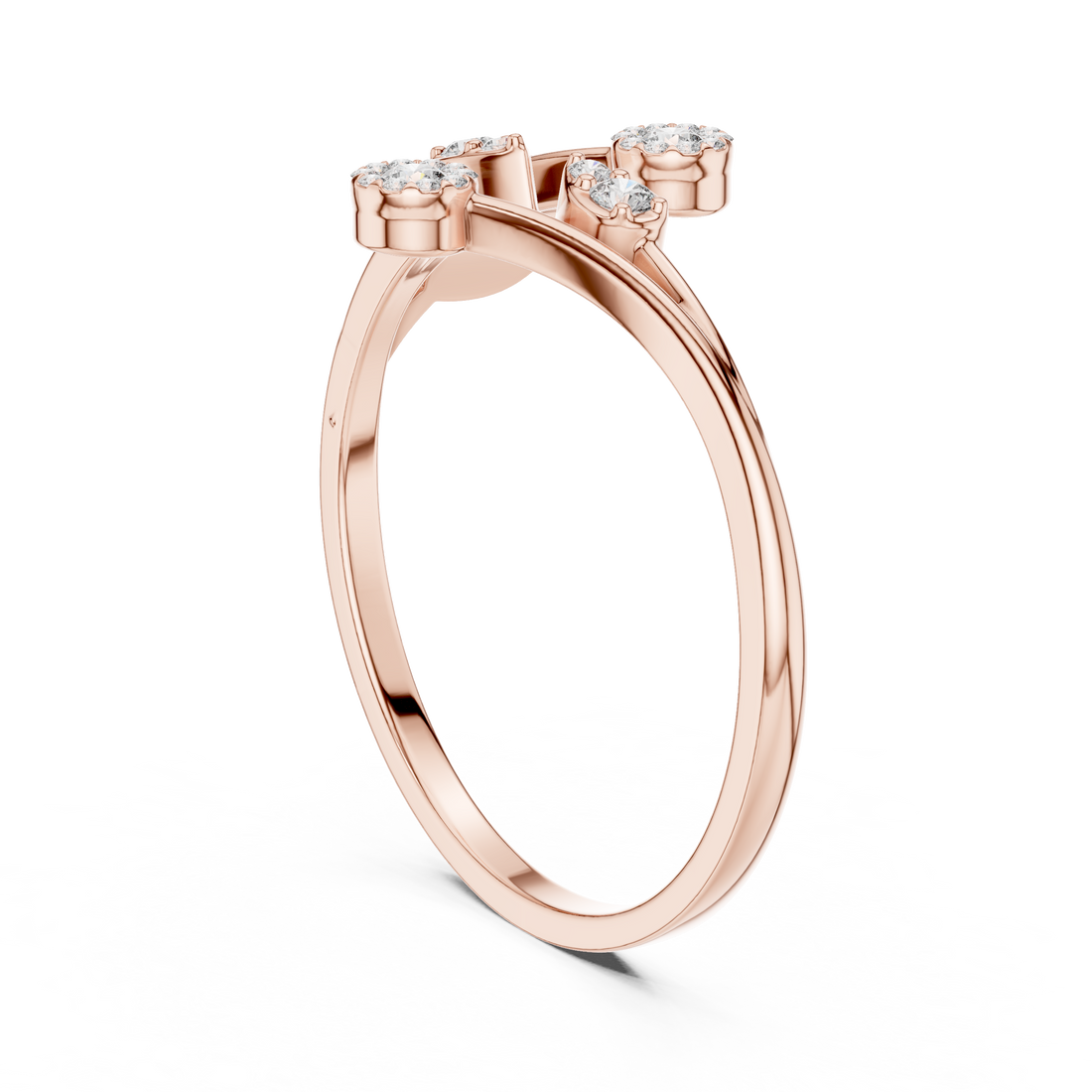 1 (249) - Fashion Round Ring - Rose Gold