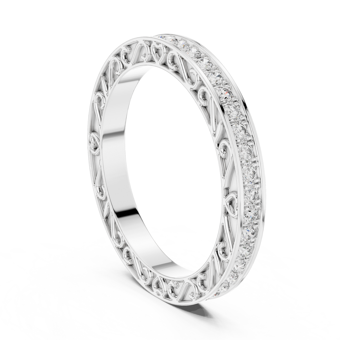DDLR-238 - Eternity Round Ring - White Gold