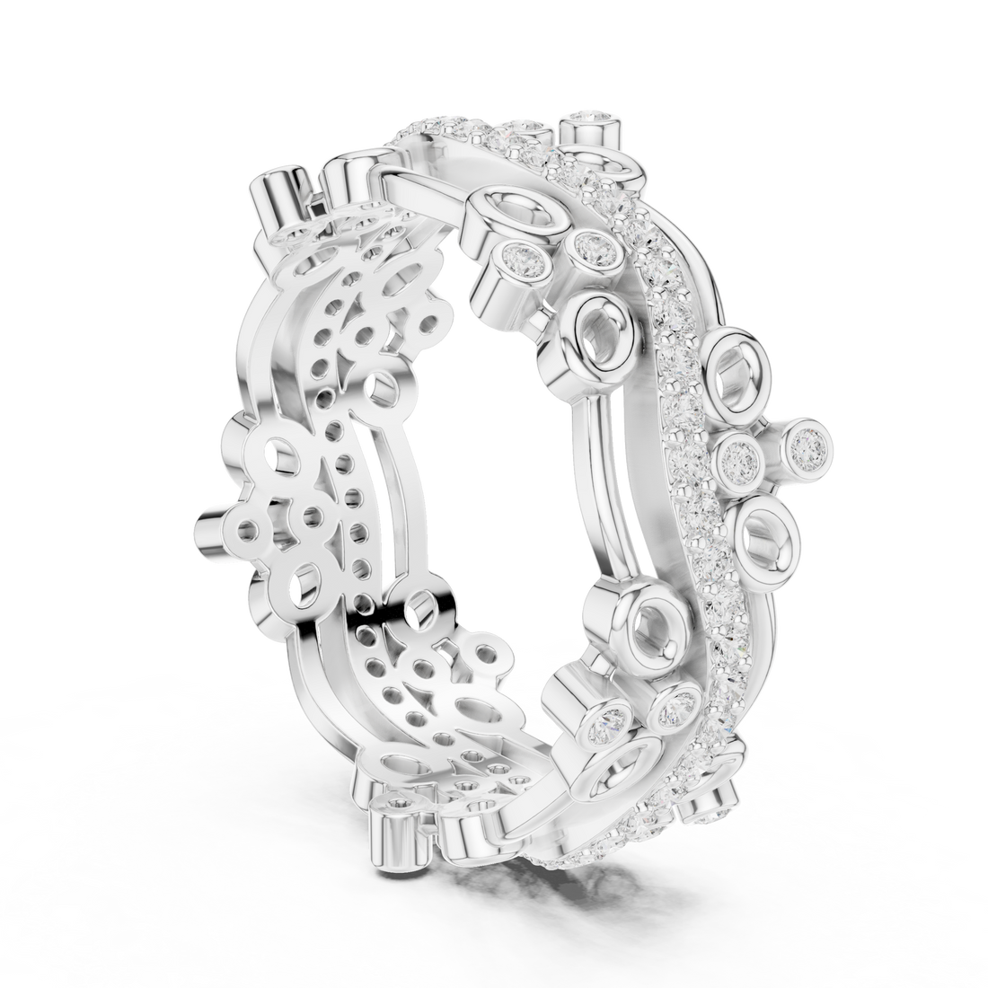 R44 - Fashion Unknown Ring - White Gold