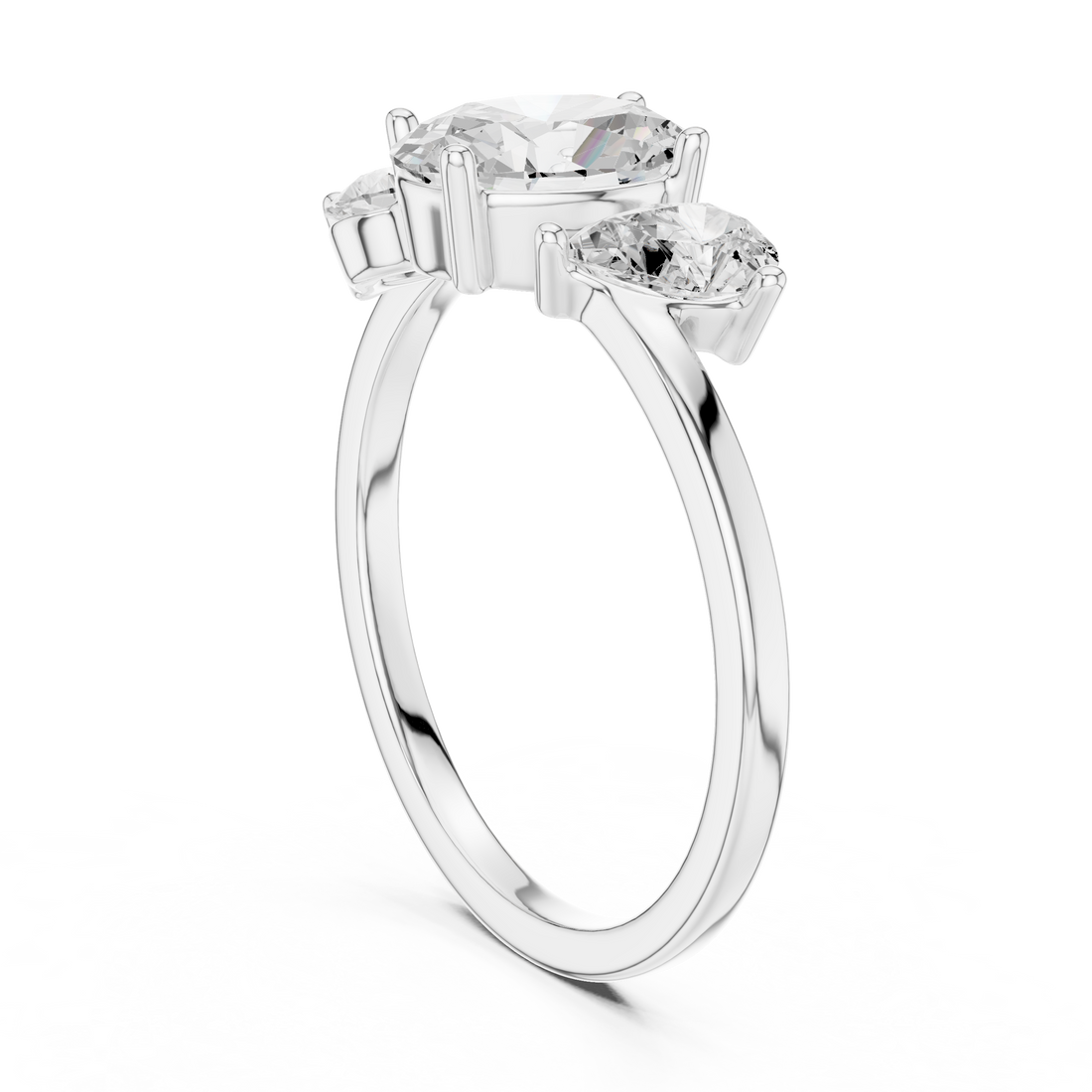 SBWR(10) - Fashion Oval Ring - White Gold