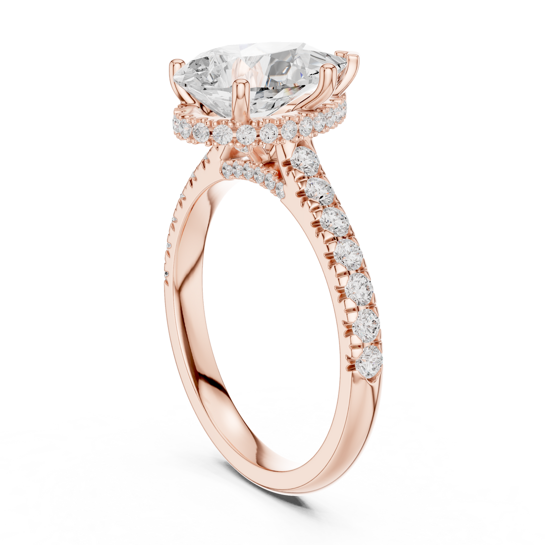 DDLR-258-PE - Solitaire Pear Ring - White Gold