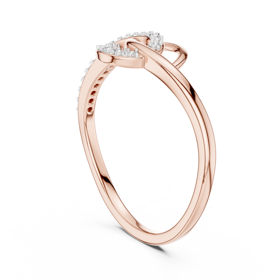 12#10041@L - Fashion None Ring - White Gold