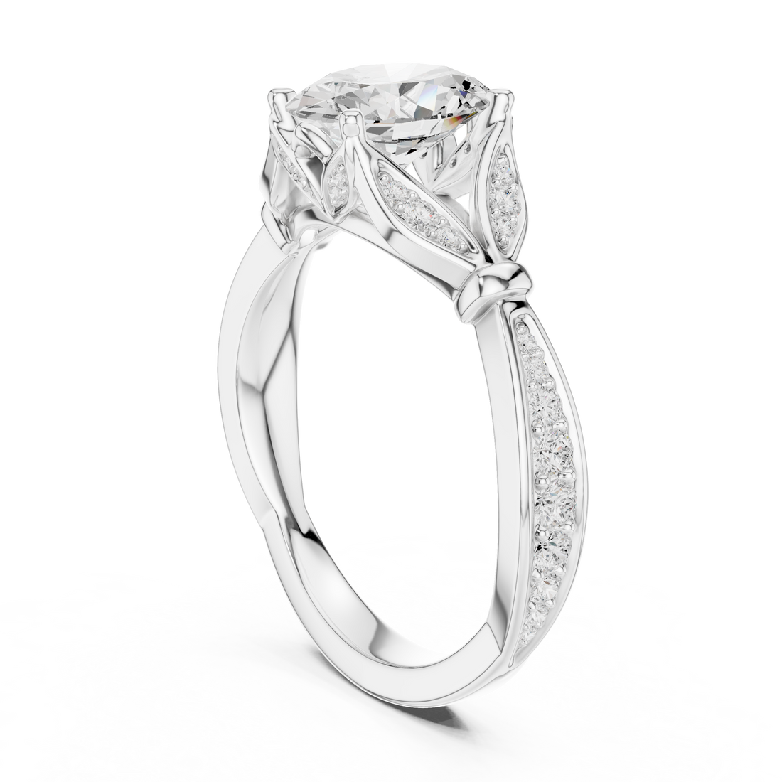 DDLR-936 - Vintage Oval Ring - White Gold