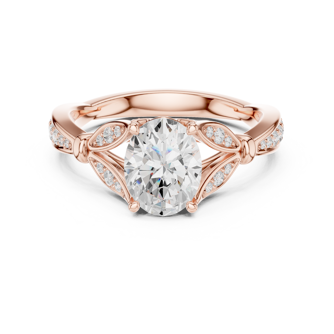 Vintage Ring - Oval | DDLR-936 - Rose Gold