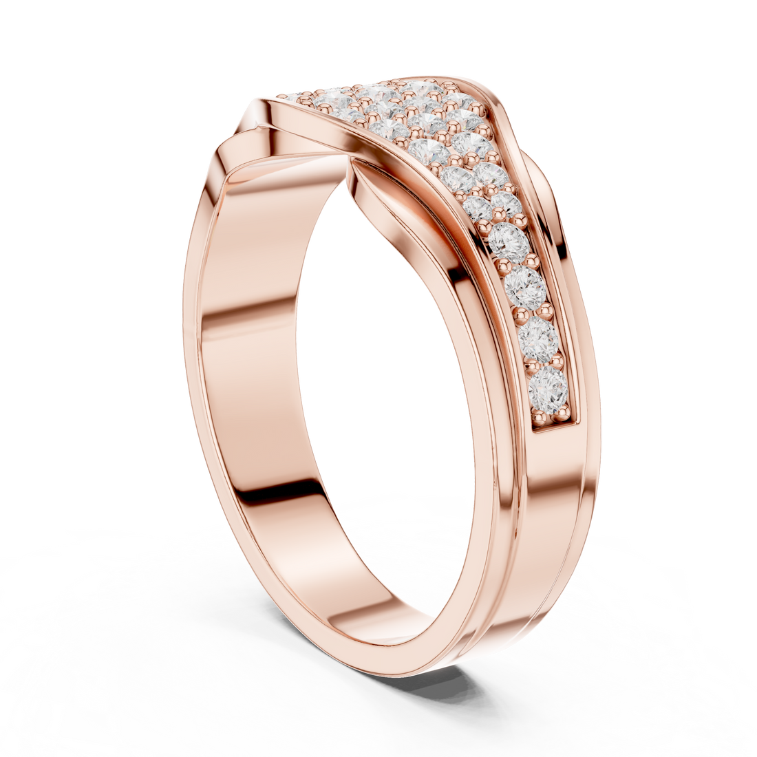 DDLR-456 - Fashion Round Ring - White Gold