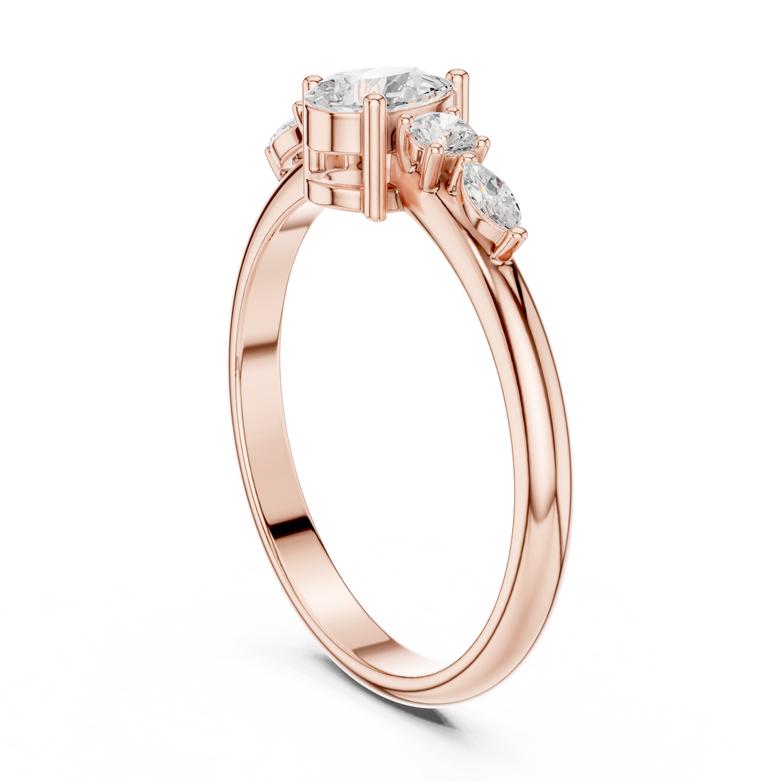 HLR-91 - Fashion Pear Ring - White Gold