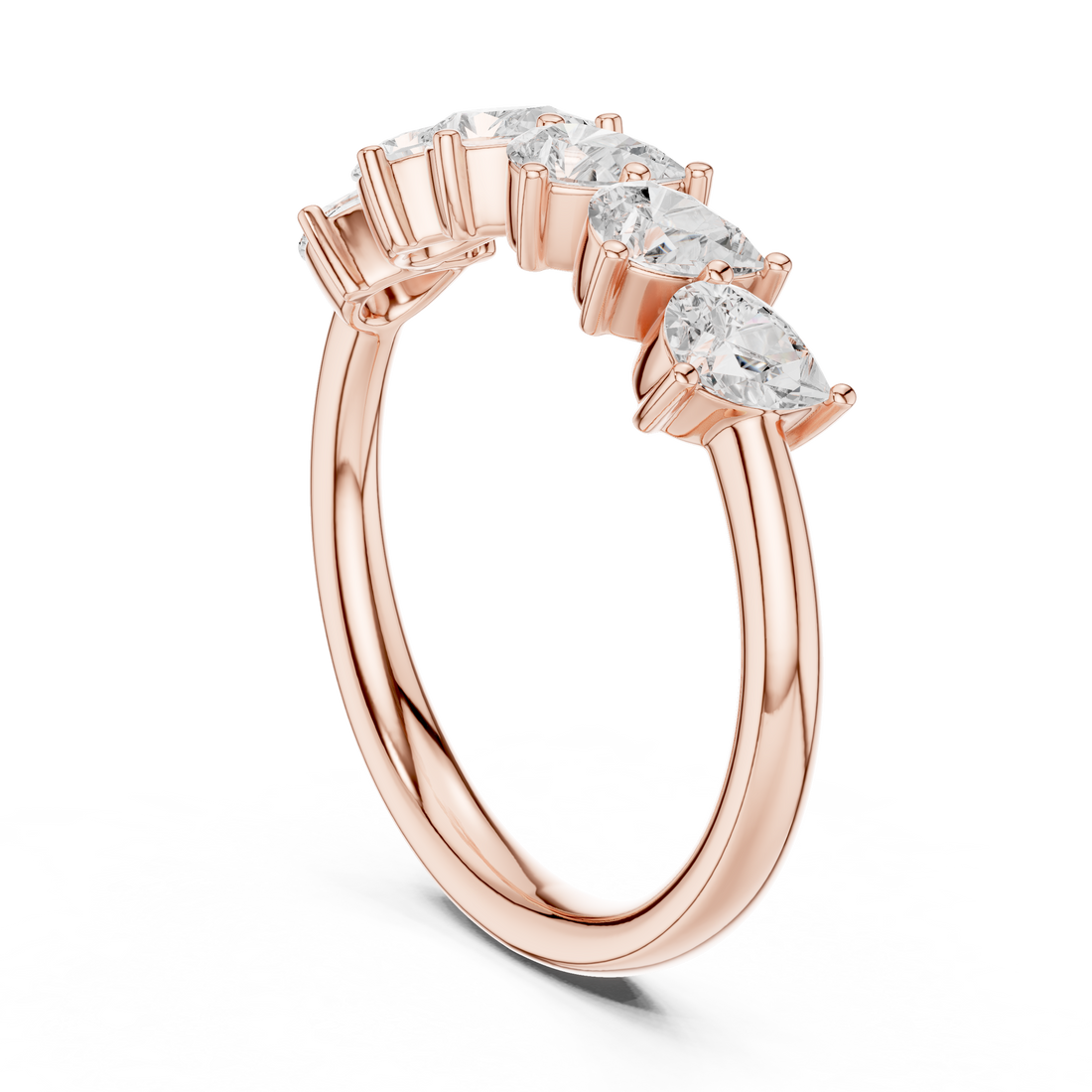 DDLR-580 - Eternity Pear Ring - White Gold